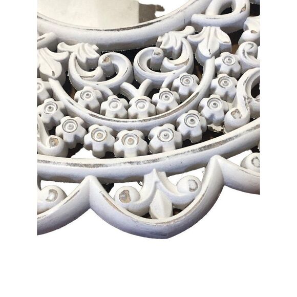 Crystal Art Gallery Decorative Mirror Lace Frame Wood - Picture 2 of 3